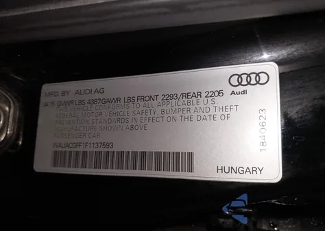 2015 Audi A3 1.8T Premium из США, поврежденный, VIN WAUACGFF1F1137593